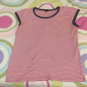 GAP Striped Cap-Sleeved Tee Size L